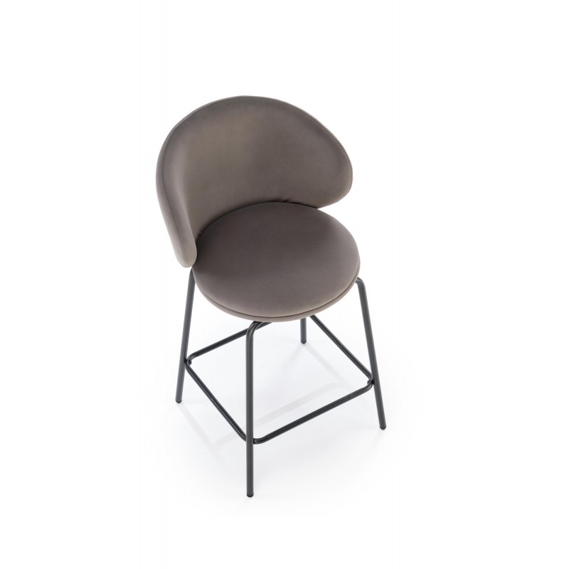 H121 hoker nogi - czarny, siedzisko - popielaty