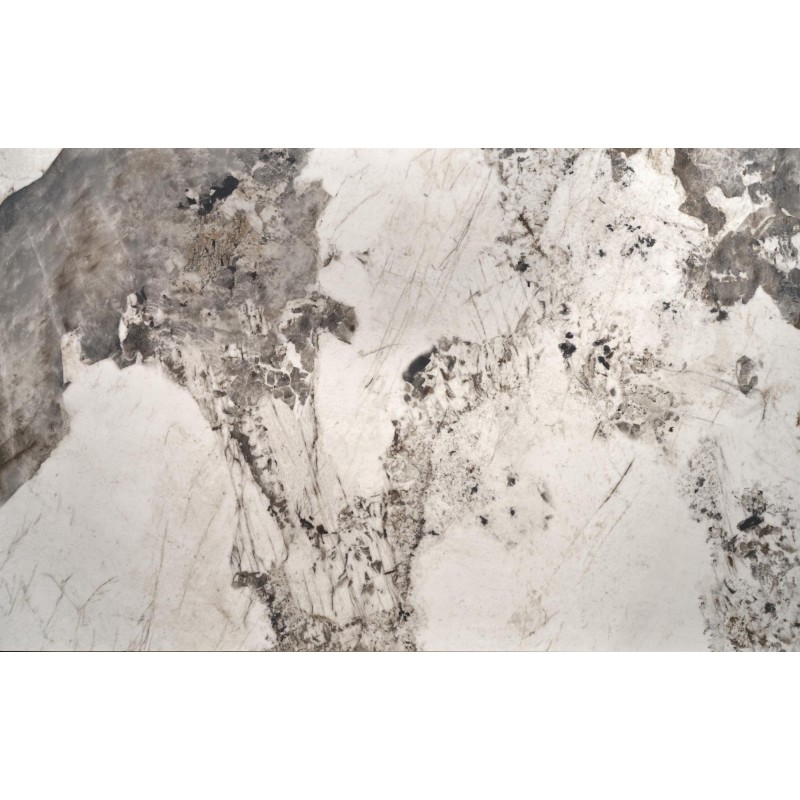 FERNANDO stół rozkładany, blat - biały marmur, nogi - czarny