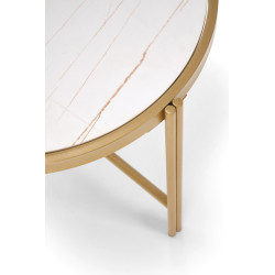 FATIMA zestaw 2 ław, biały marmur / złoty FATIMA zestaw 2 ław, biały marmur / złoty