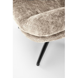 DARIO fotel wypoczynkowy z podnóżkiem oraz z funkcją kołyski, beżowy