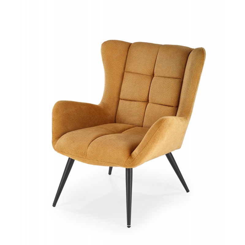 BYRON fotel wypoczynkowy musztardowy