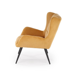 BYRON fotel wypoczynkowy musztardowy