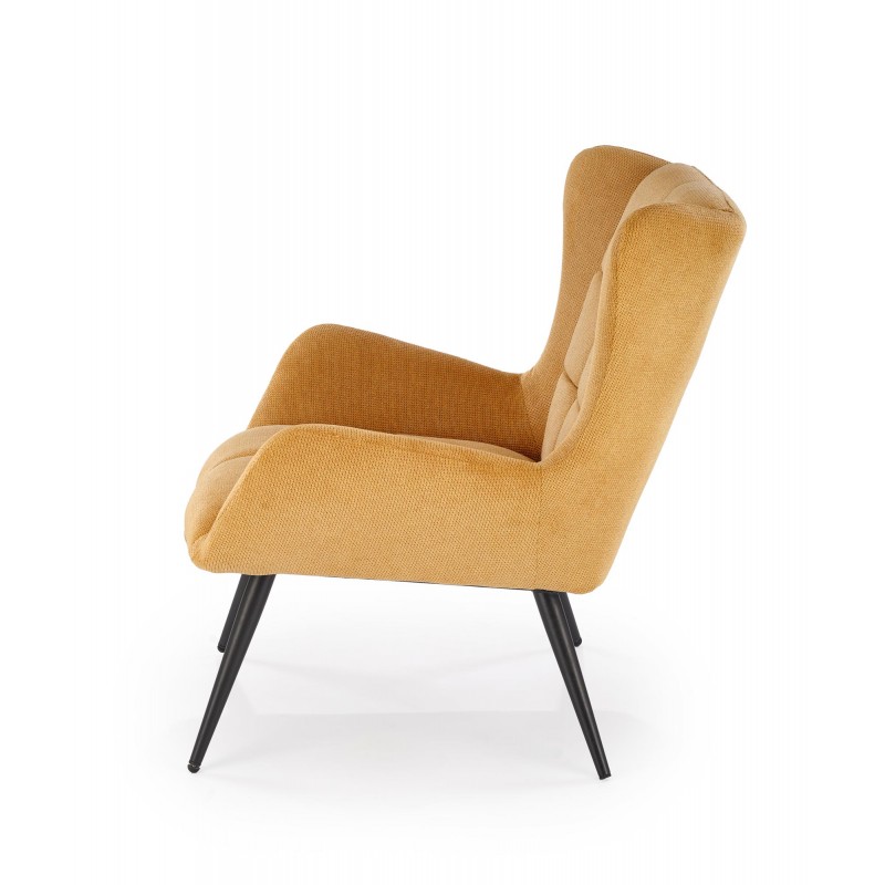 BYRON fotel wypoczynkowy musztardowy