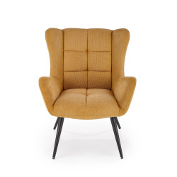 BYRON fotel wypoczynkowy musztardowy