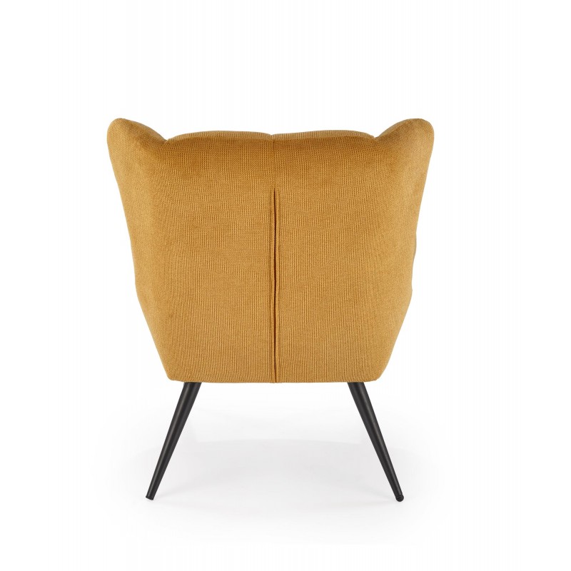 BYRON fotel wypoczynkowy musztardowy