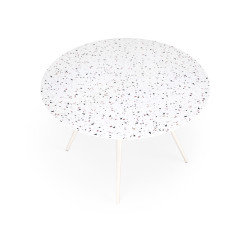 ARAMIS stół, blat - lastryko, nogi - biały ARAMIS stół, blat - lastryko, nogi - biały