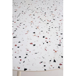 ARAMIS stół, blat - lastryko, nogi - biały ARAMIS stół, blat - lastryko, nogi - biały