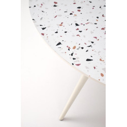 ARAMIS stół, blat - lastryko, nogi - biały ARAMIS stół, blat - lastryko, nogi - biały