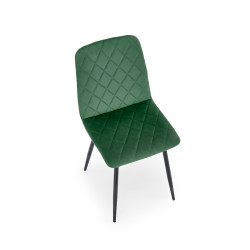 Krzesło tapicerowane Porto zielony/czarne nogi