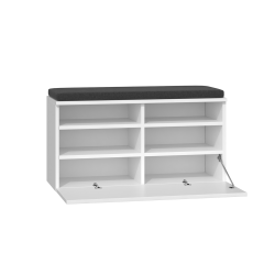 SZAFKA NA BUTY Z SIEDZISKIEM LOARA BIEL MAT