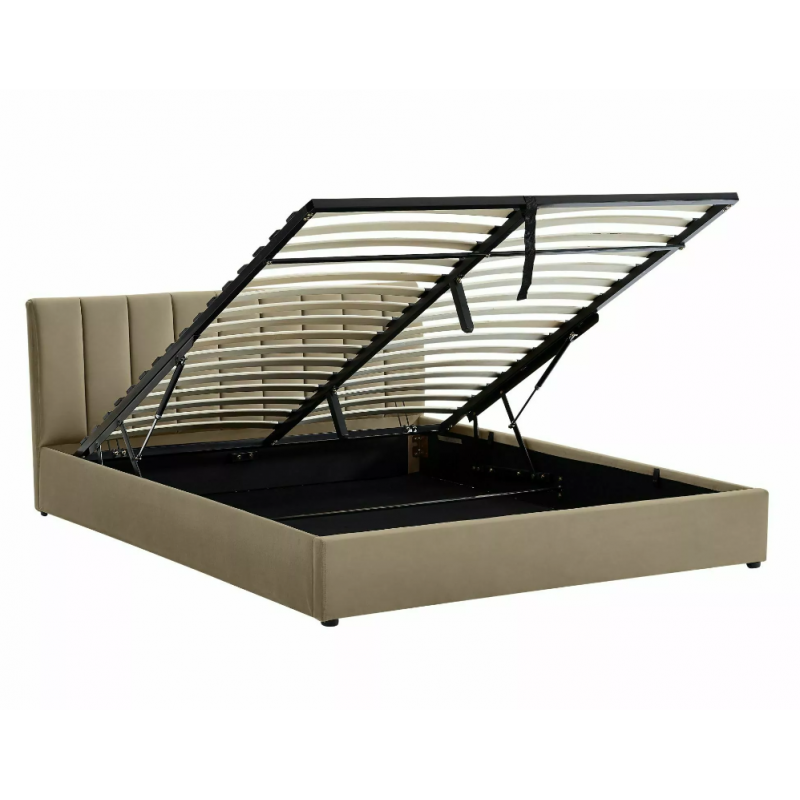 ŁÓŻKO MONTREAL VELVET 160X200 KOLOR BEŻ BLUVEL 28