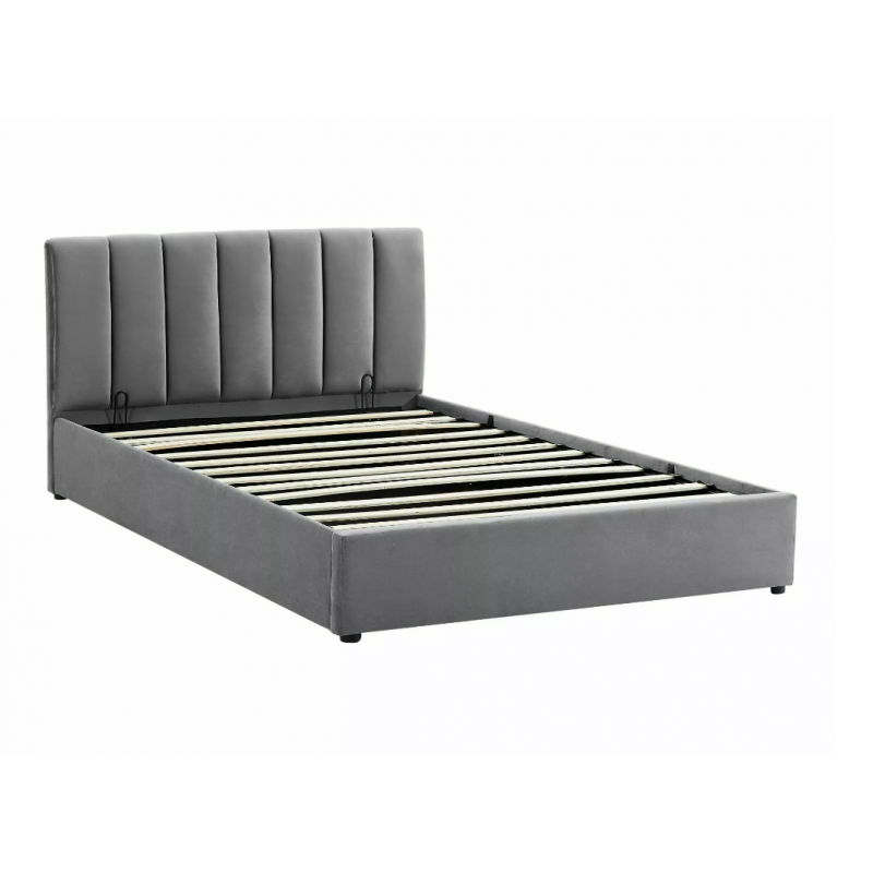 ŁÓŻKO MONTREAL VELVET 160X200 KOLOR SZARY TAP.192