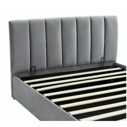 ŁÓŻKO MONTREAL VELVET 160X200 KOLOR SZARY TAP.192