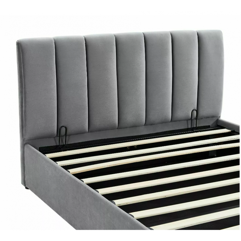 ŁÓŻKO MONTREAL VELVET 160X200 KOLOR SZARY TAP.192