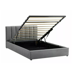 ŁÓŻKO MONTREAL VELVET 160X200 KOLOR SZARY TAP.192