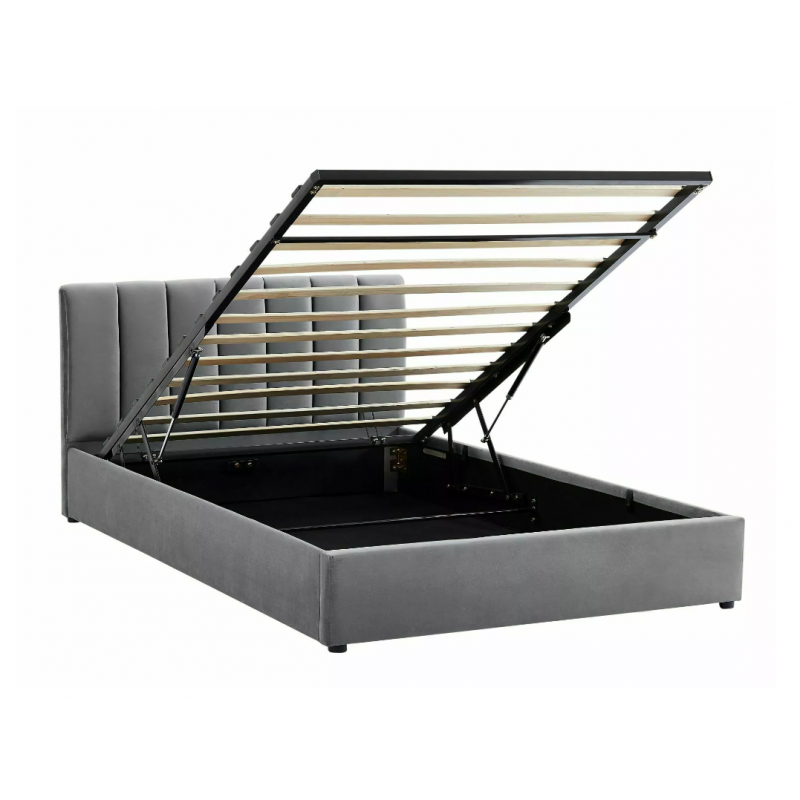 ŁÓŻKO MONTREAL VELVET 160X200 KOLOR SZARY TAP.192