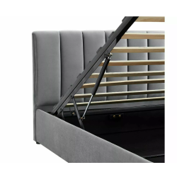 ŁÓŻKO MONTREAL VELVET 160X200 KOLOR SZARY TAP.192