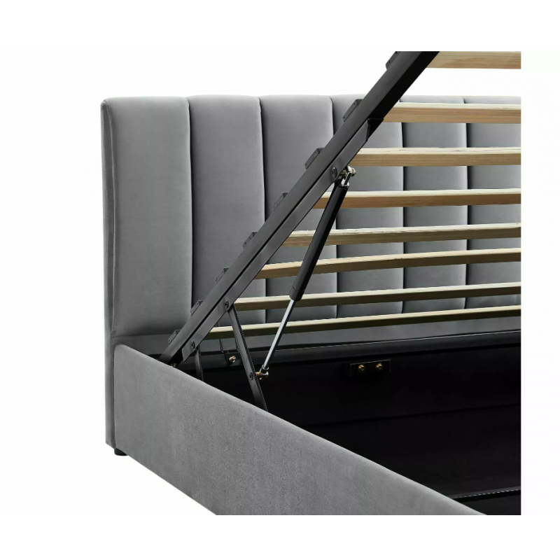 ŁÓŻKO MONTREAL VELVET 160X200 KOLOR SZARY TAP.192