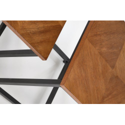 ELZA zestaw 2 ław, orzechowy / czarny ELZA zestaw 2 ław, orzechowy / czarny