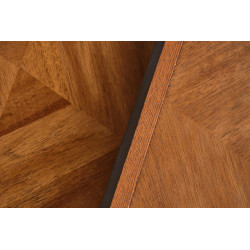 ELZA zestaw 2 ław, orzechowy / czarny ELZA zestaw 2 ław, orzechowy / czarny