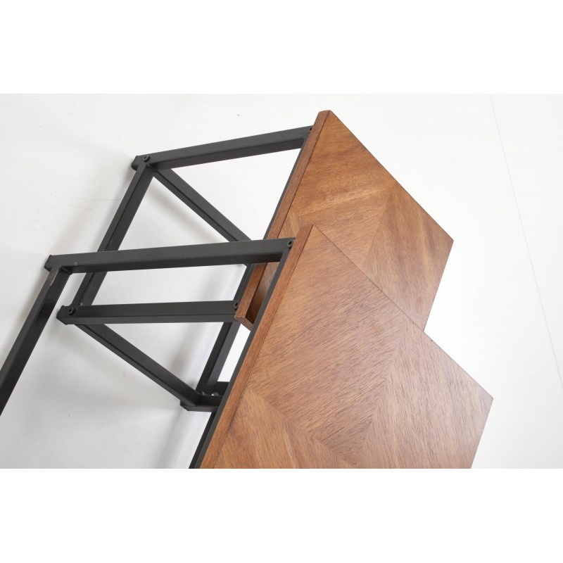 ELZA zestaw 2 ław, orzechowy / czarny