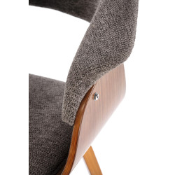 Krzesło z giętego drewna Venus popielaty/orzechowy