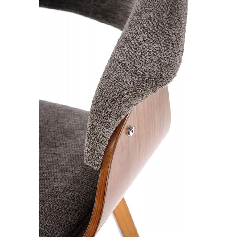 Krzesło z giętego drewna Venus popielaty/orzechowy