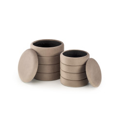 PACHO zestaw 2 puf, beżowy PACHO zestaw 2 puf, beżowy