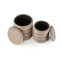 PACHO zestaw 2 puf, beżowy PACHO zestaw 2 puf, beżowy