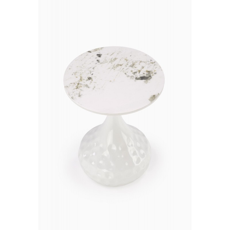 VERDE  ława biały marmur / biały