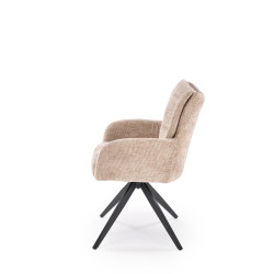 Krzesło obrotowe Funchal beżowy/czarne nogi Krzesło obrotowe Funchal beżowy/czarne nogi