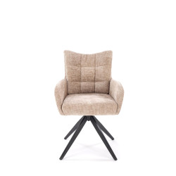 Krzesło obrotowe Funchal beżowy/czarne nogi Krzesło obrotowe Funchal beżowy/czarne nogi