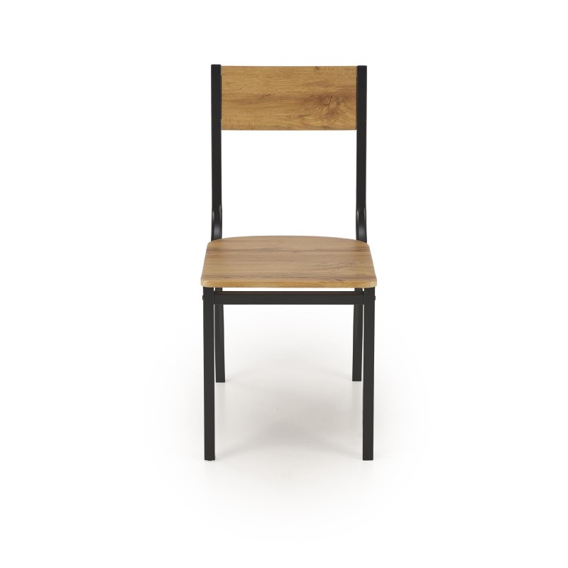 MILTON zestaw stół + 4 krzesła, naturalny / czarny