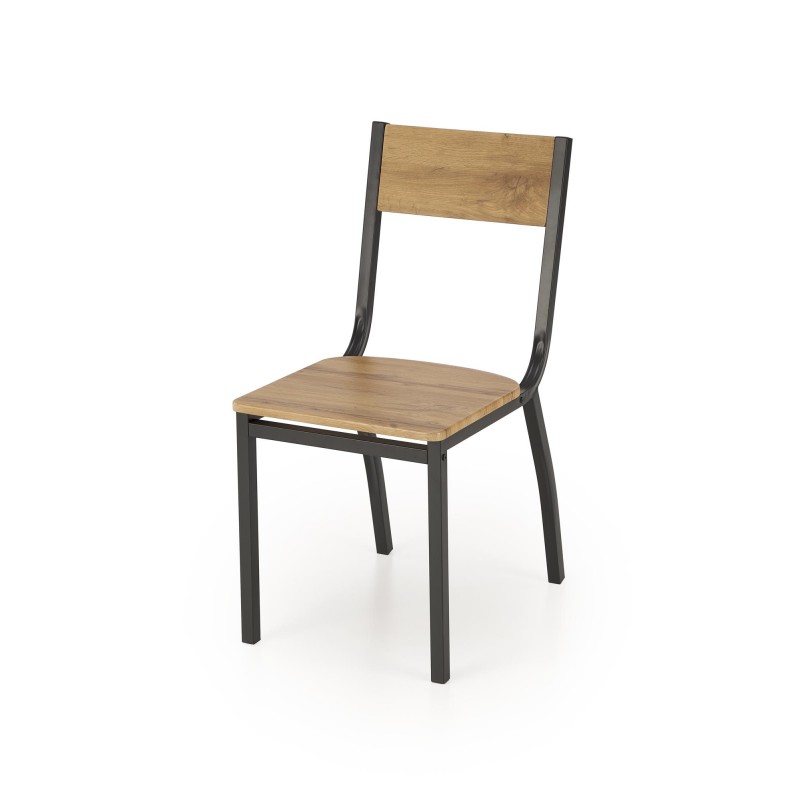 MILTON zestaw stół + 4 krzesła, naturalny / czarny