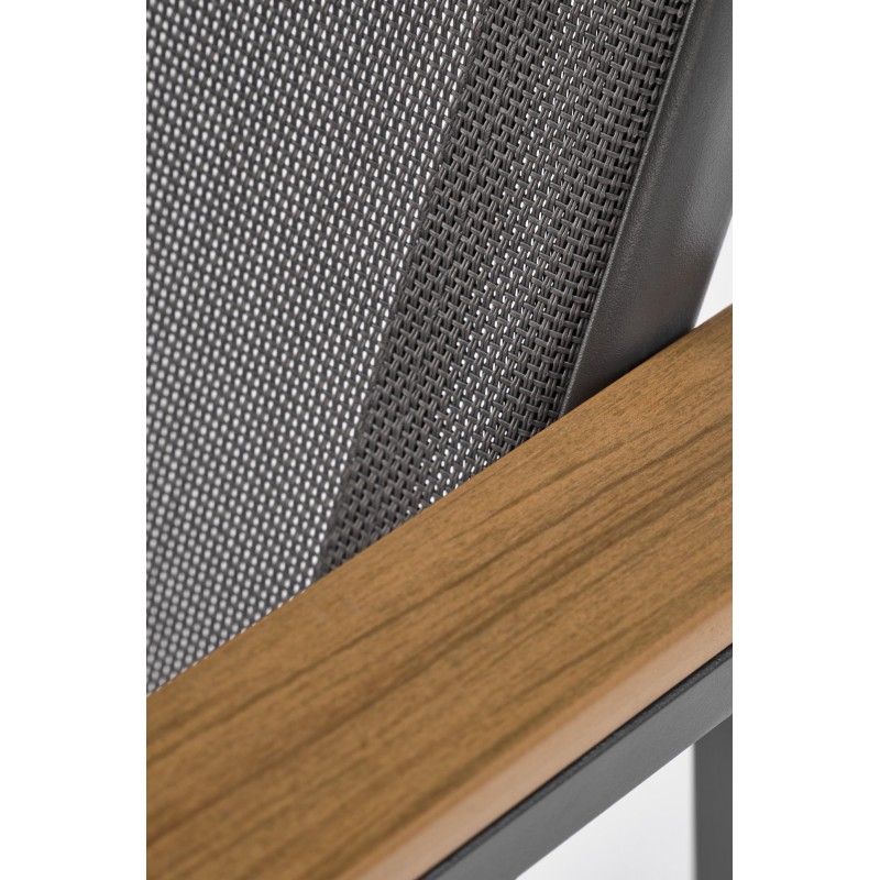 Krzesło bujane ogrodowe Zlatan ciemny popiel