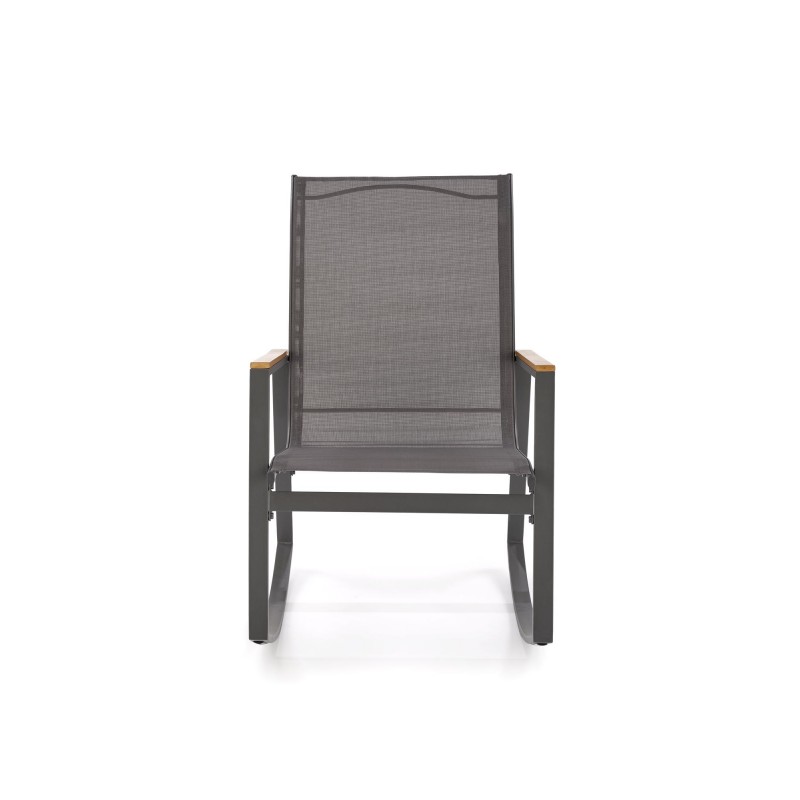 Krzesło bujane ogrodowe Zlatan ciemny popiel