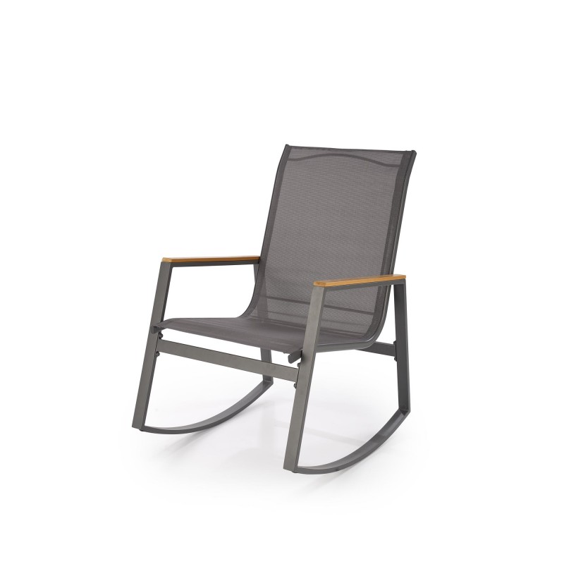 Krzesło bujane ogrodowe Zlatan ciemny popiel
