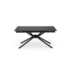 VITORINO stół rozkładany, blat - czarny marmurl, nogi - czarny VITORINO stół rozkładany, blat - czarny marmurl, nogi - czarny