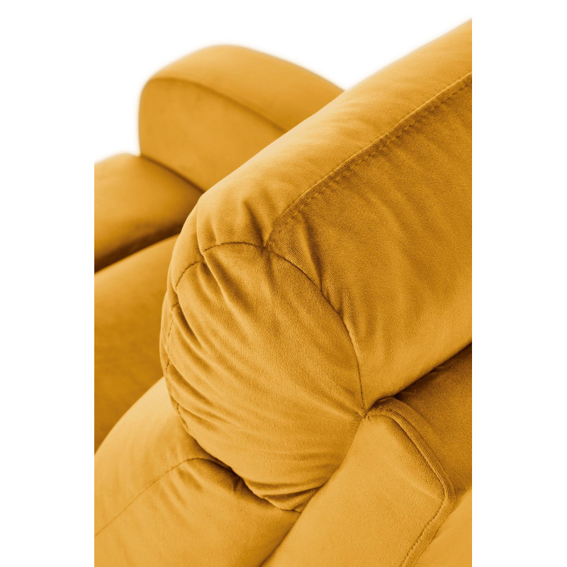 WONDER fotel rozkładany z funkcja kołyski, musztardowy