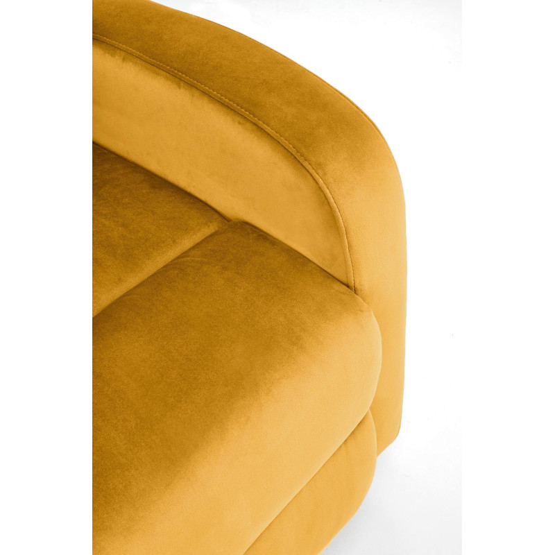 WONDER fotel rozkładany z funkcja kołyski, musztardowy