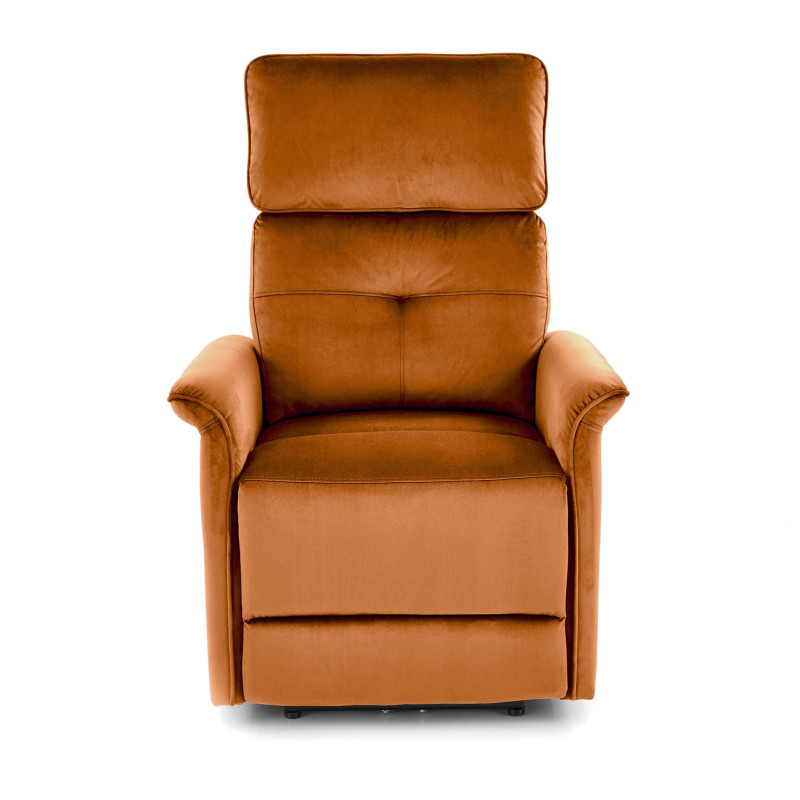 SEMIR fotel z funkcja elektrycznego rozkładania / gniazdo USB, cynamonowy