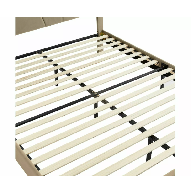 ŁÓŻKO COLUMBIA VELVET 160X200 KOLOR BEŻ BLUVEL 28