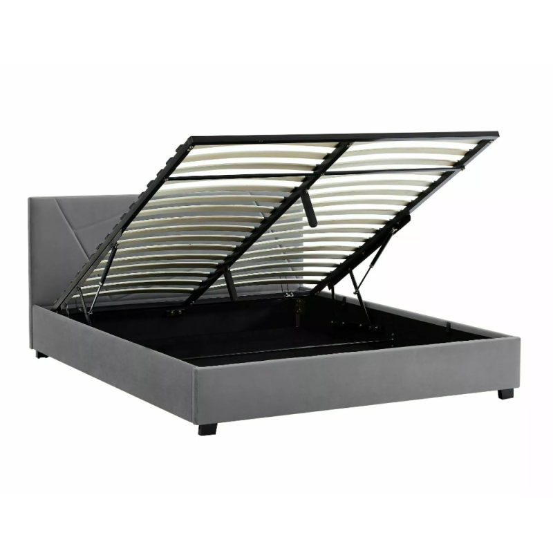 ŁÓŻKO COLUMBIA VELVET 160X200 KOLOR SZARY TAP.192