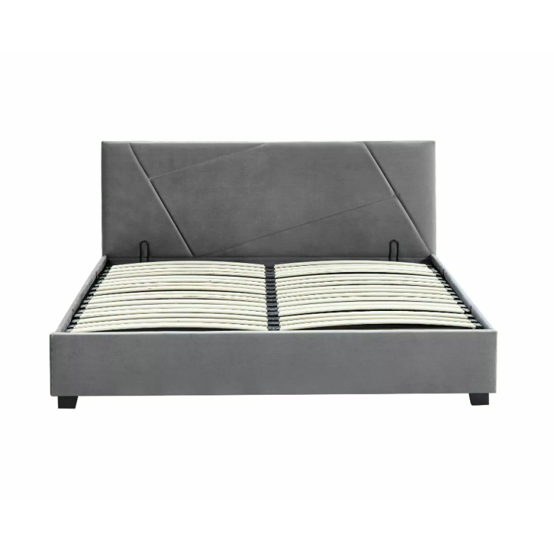 ŁÓŻKO COLUMBIA VELVET 160X200 KOLOR SZARY TAP.192