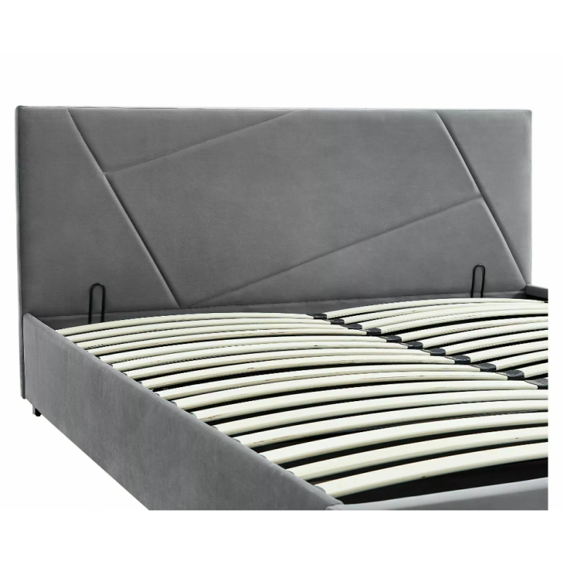 ŁÓŻKO COLUMBIA VELVET 160X200 KOLOR SZARY TAP.192