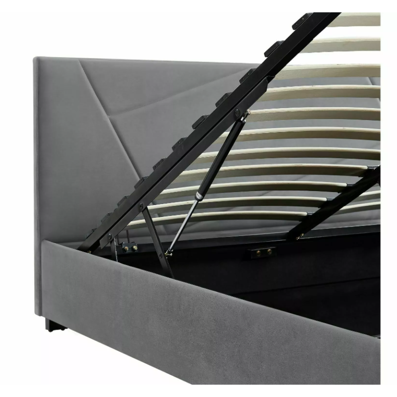 ŁÓŻKO COLUMBIA VELVET 160X200 KOLOR SZARY TAP.192