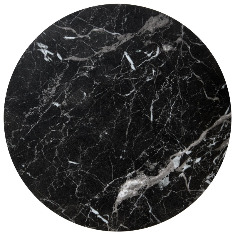 Oreo Zestaw Dwóch Ław Czarny Marmur / Czarny