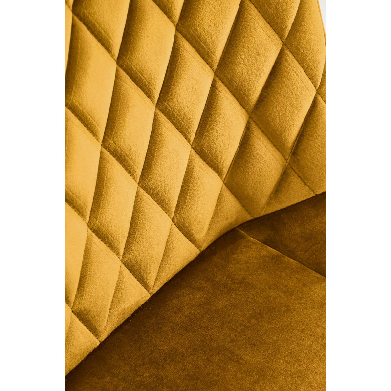 K520 Krzesło Nogi - Czarne, Siedzisko - Musztardowy