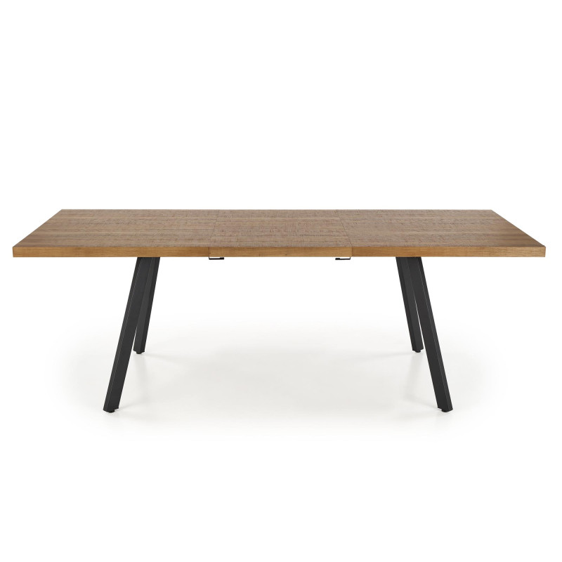 Berlin Stół Rozkładany 140-180 Cm, Blat - Orzechowy, Stelaż - Czarny