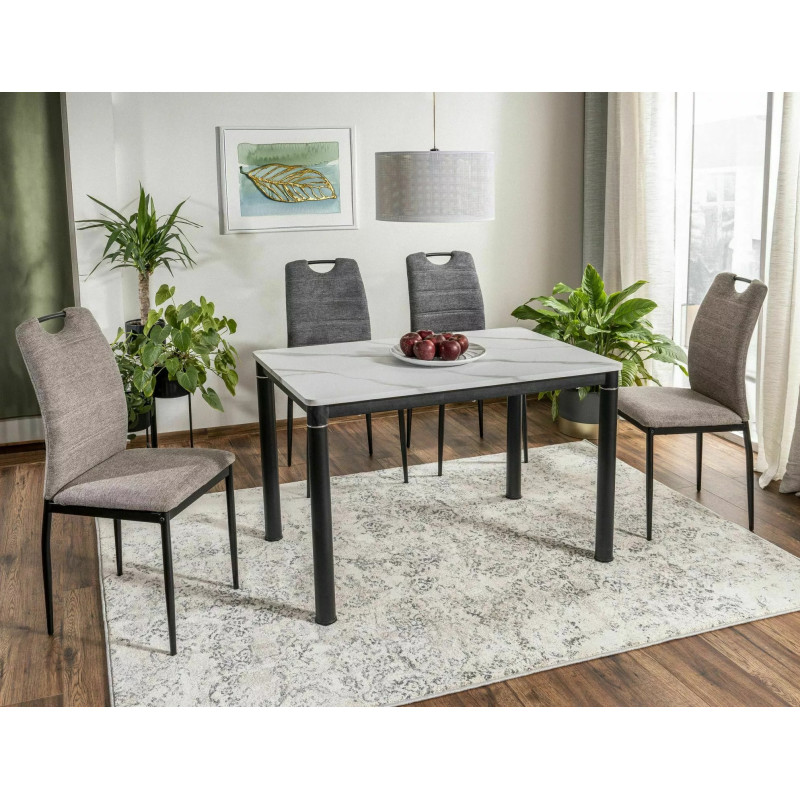 KRZESŁO RIP BREGO CZARNY STELAŻ/ C.SZARY 18